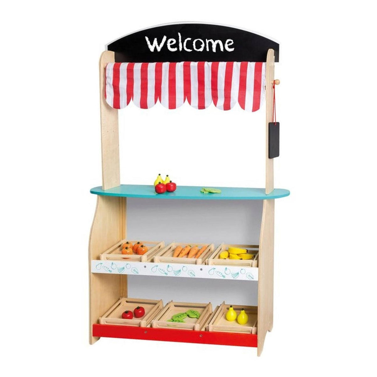 Joueco theater and shop with accessories, 2-in-1