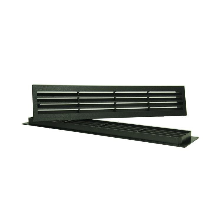 Renson 1069741 - deurrooster pvc 761 450x90 zwart | 2 stuks
