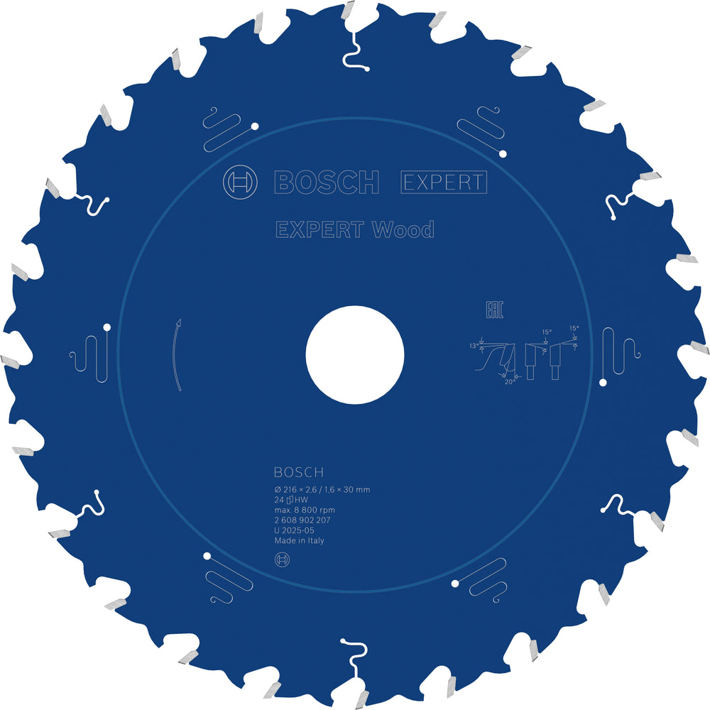 Bosch accessoires expert wood cirkelzaagblad | 216 x 2,6 1,6 x 30 mm | t24 - 2608902207