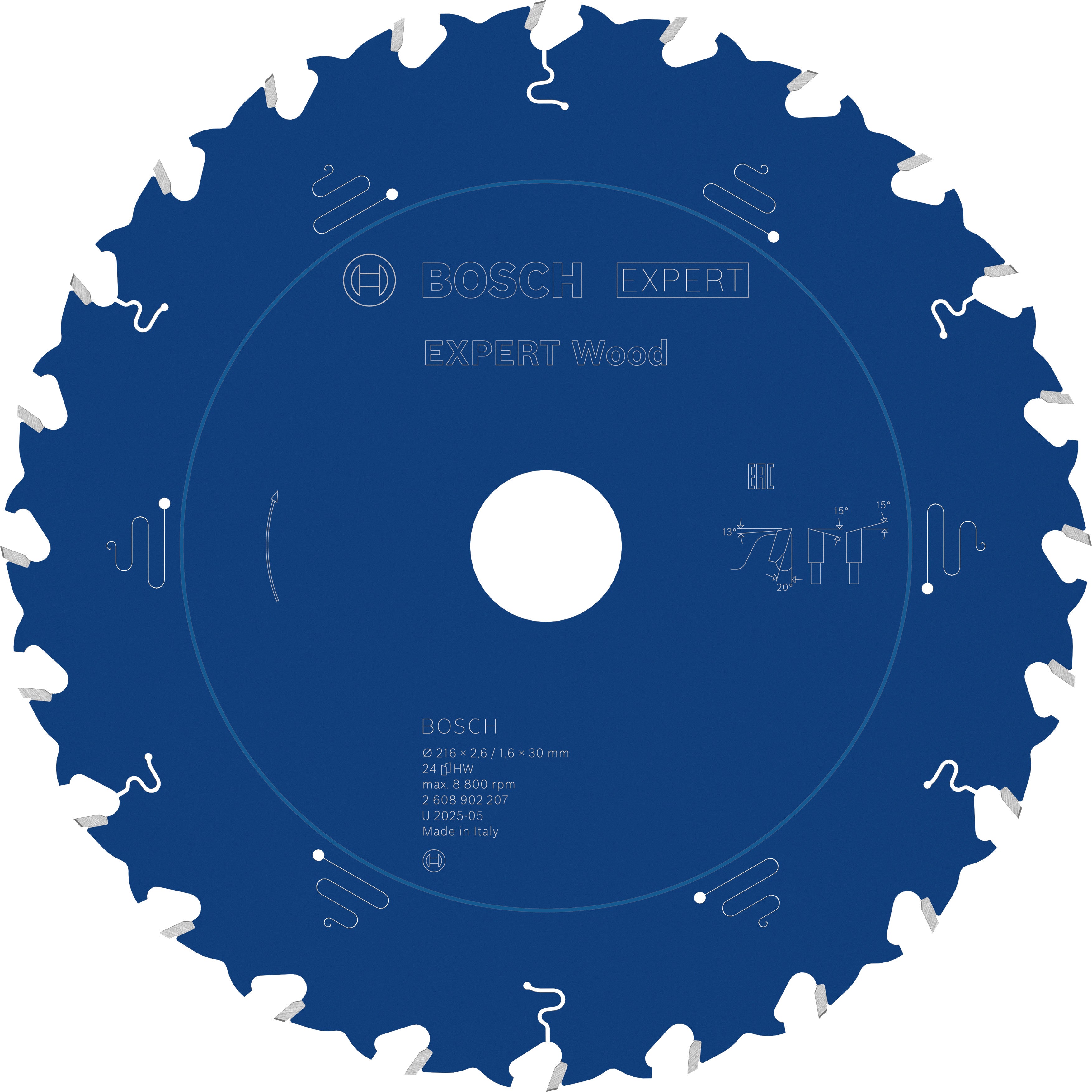 Bosch accessoires expert wood cirkelzaagblad | 216 x 2,6 1,6 x 30 mm | t24 - 2608902207