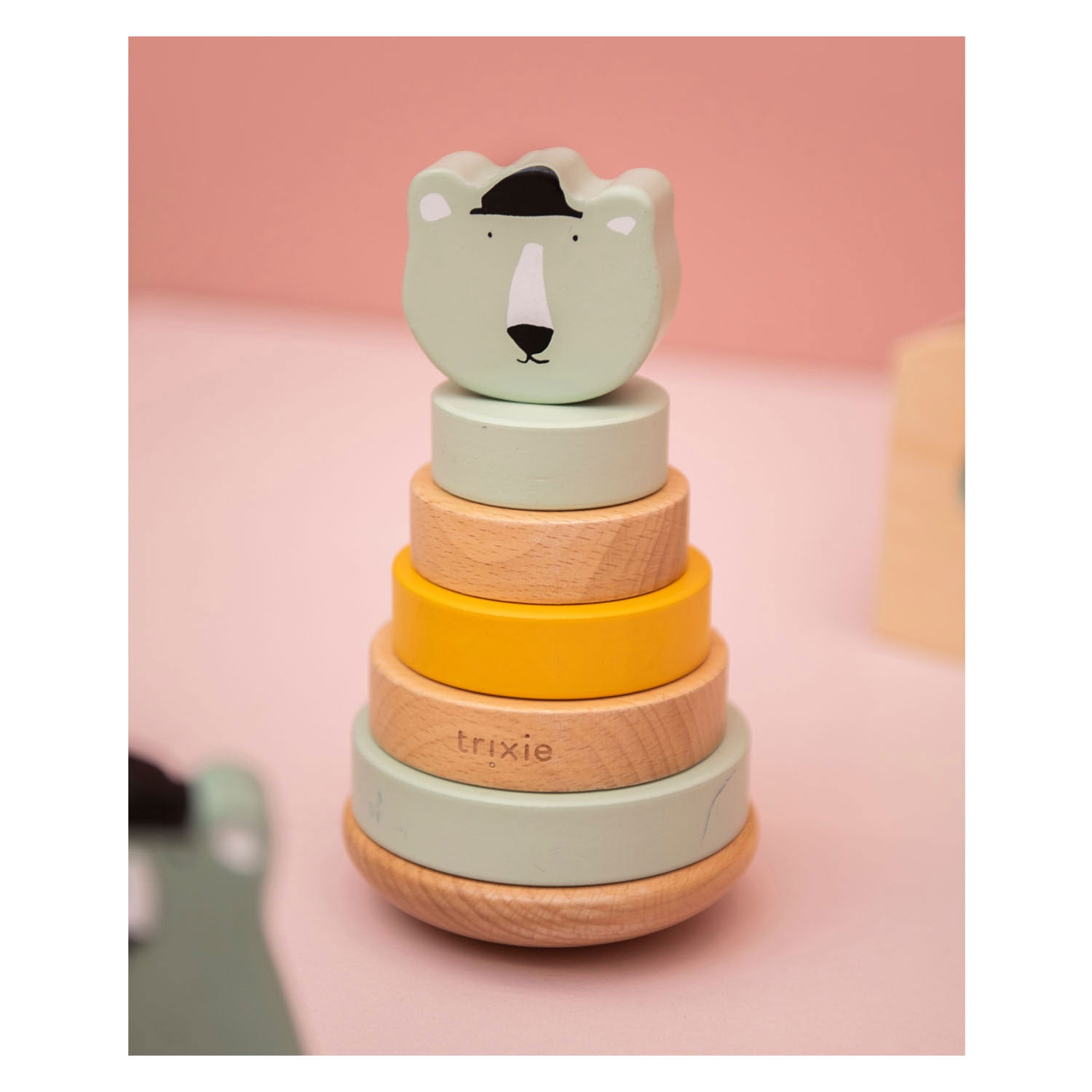 Trixie houten stapelspeelgoed - mr. polar bear, 7dlg.