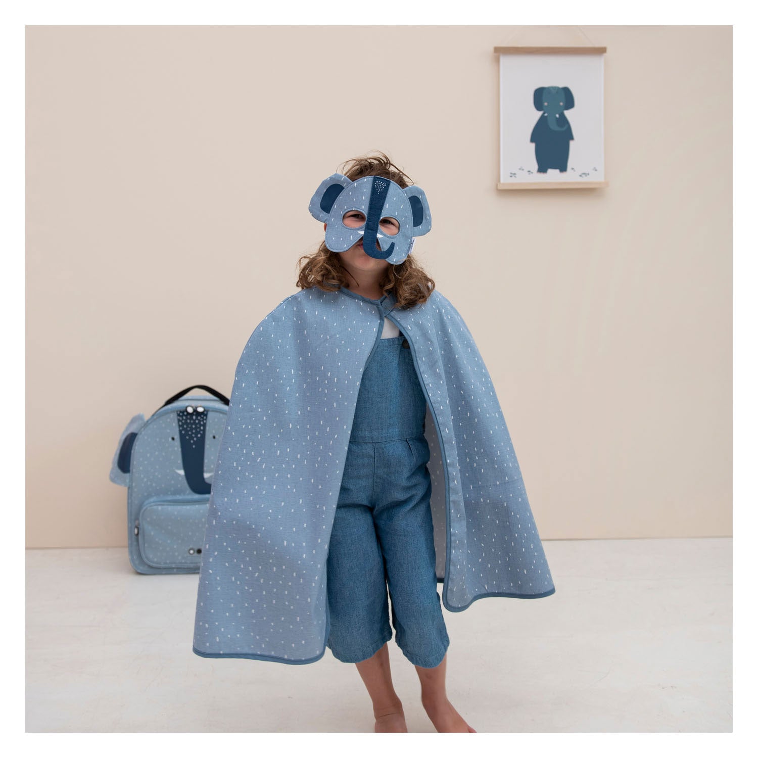 Trixie Cape en Masker Mevrouw Olifant