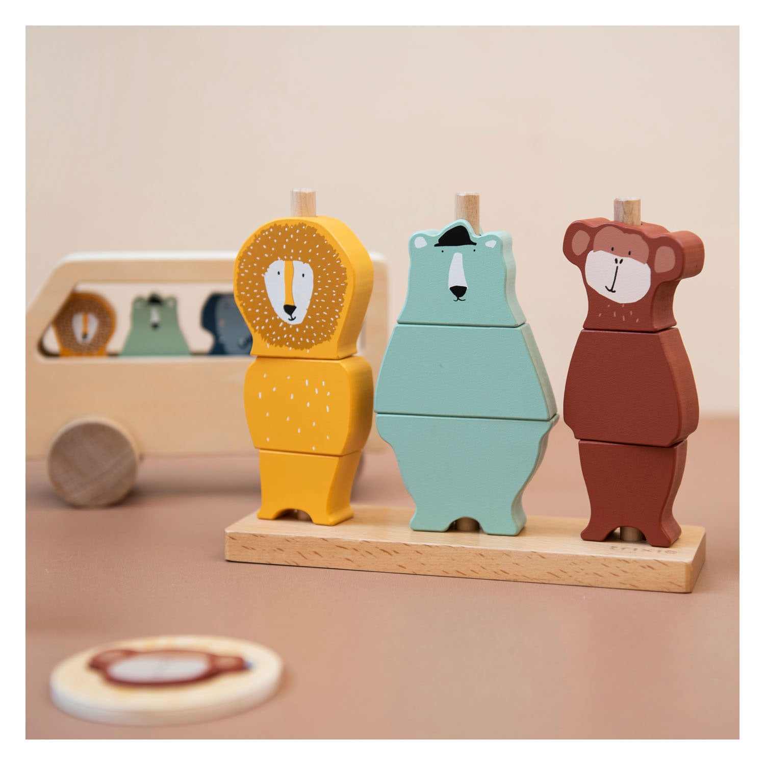 Trixie Houten Stapelpuzzel Dieren