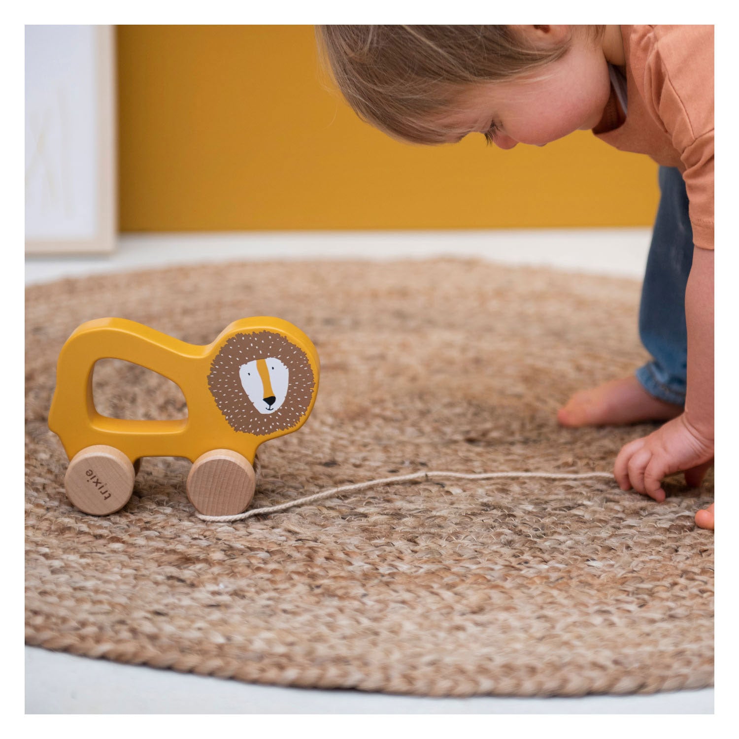 Trixie houten trekfiguur - mr. lion