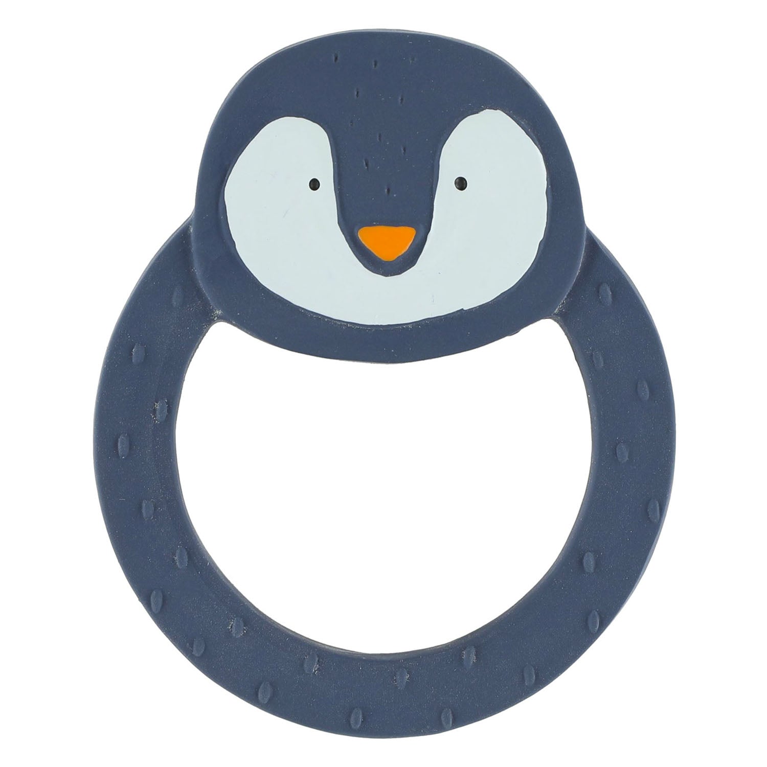Trixie natuurlijk rubber ronde bijtring - dhr. pinguïn