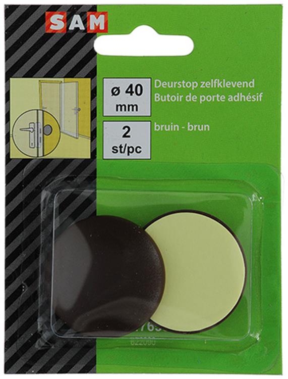 Mack 1047650 - deurstop zelfklevend bruin ø 40 mm 2 st pcs | 6 stuks