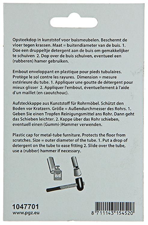 Mack 1047701 - opsteekdop kunststof zwart ø 22 mm 4 st pcs | 6 stuks