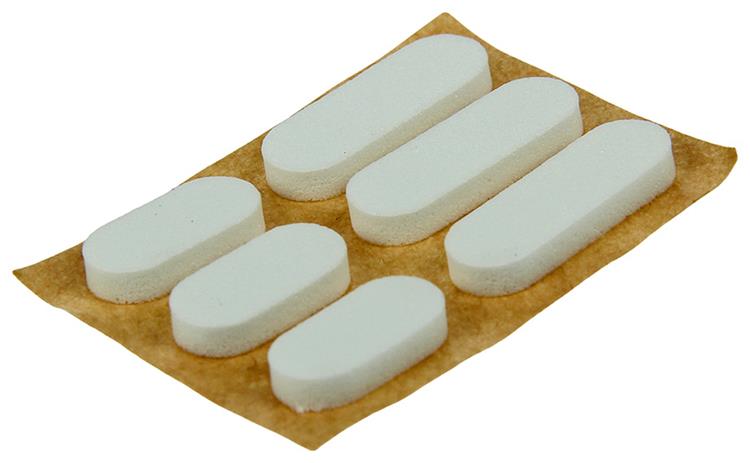 Mack 1047661 - geluidsdemper zelfklevend wit 16 + 22 x 7 mm 24 st pcs | 12 stuks