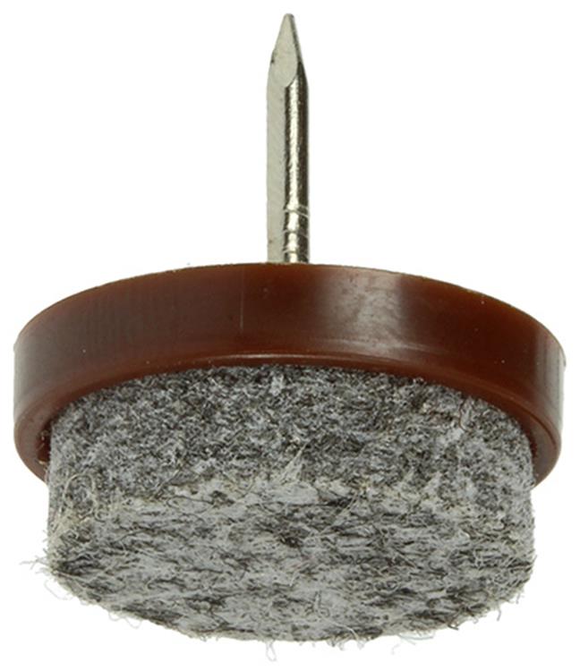 Mack 1047712 - stoelglijder met nagel vilt bruin ø 20 mm 8 st pcs | 6 stuks