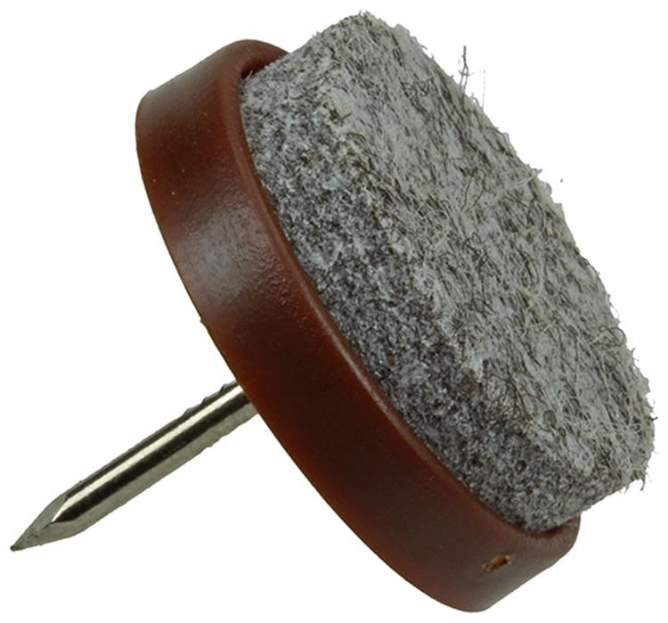 Mack 1047713 - stoelglijder met nagel vilt bruin ø 22 mm 8 st pcs | 6 stuks