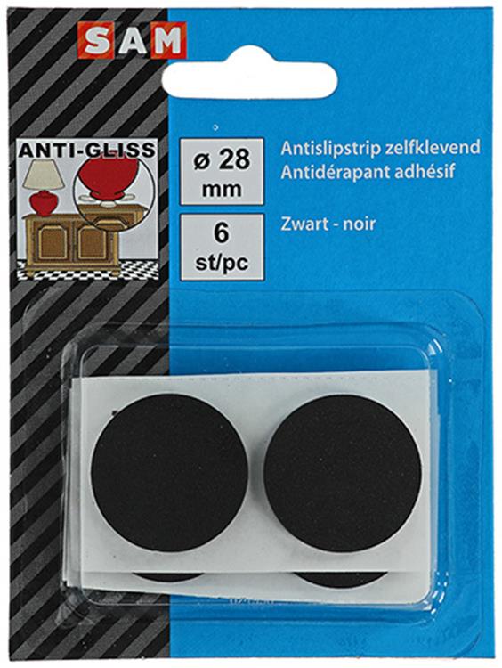 Mack 1047671 - antislipstrip zelfklevend zwart ø 28 mm 6 st pcs | 12 stuks