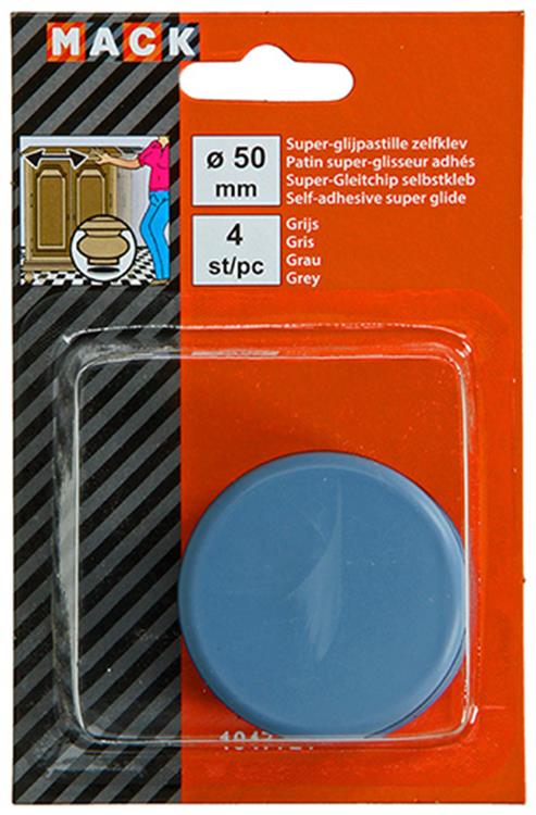 Mack 1047721 - super glijpastille zelfklevendgrijs ø 50 mm 4 st pcs | 6 stuks