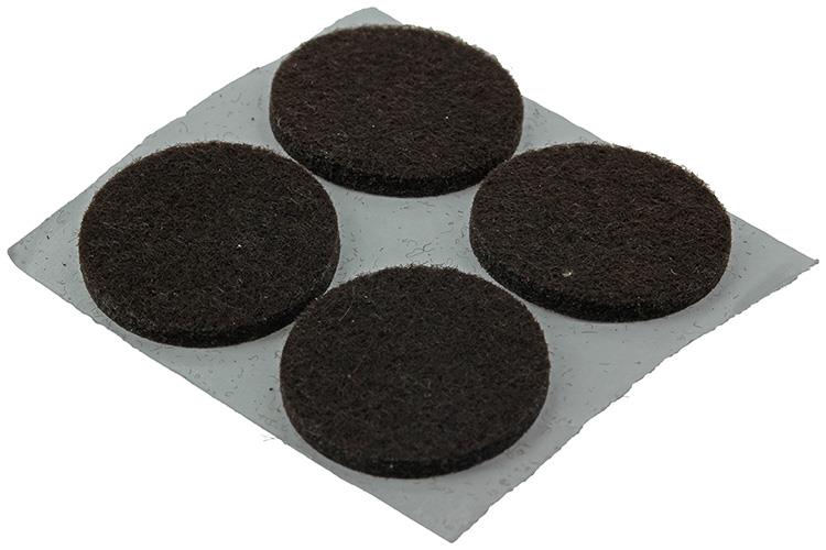 Mack 1047682 - viltpastille zelfklevend bruin ø 25 mm 12 st pcs | 12 stuks