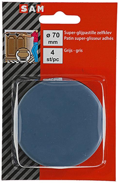 Mack 1047736 - super glijpastille zelfklevendgrijs ø 70 mm 4 st pcs | 6 stuks