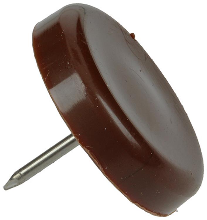 Mack 1047748 - stoelglijder nagel kunststof bruin ø 28 mm 4 st pcs | 6 stuks