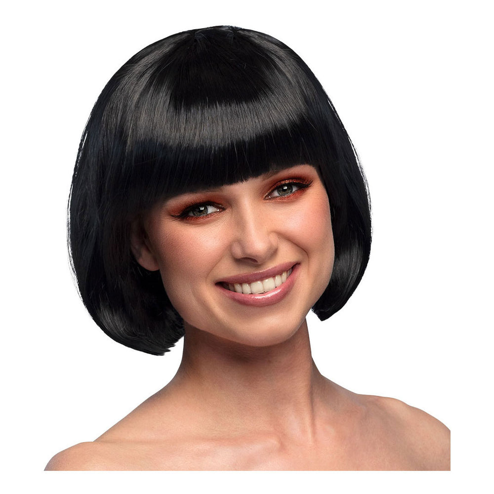 Boland pruik cabaret zwart