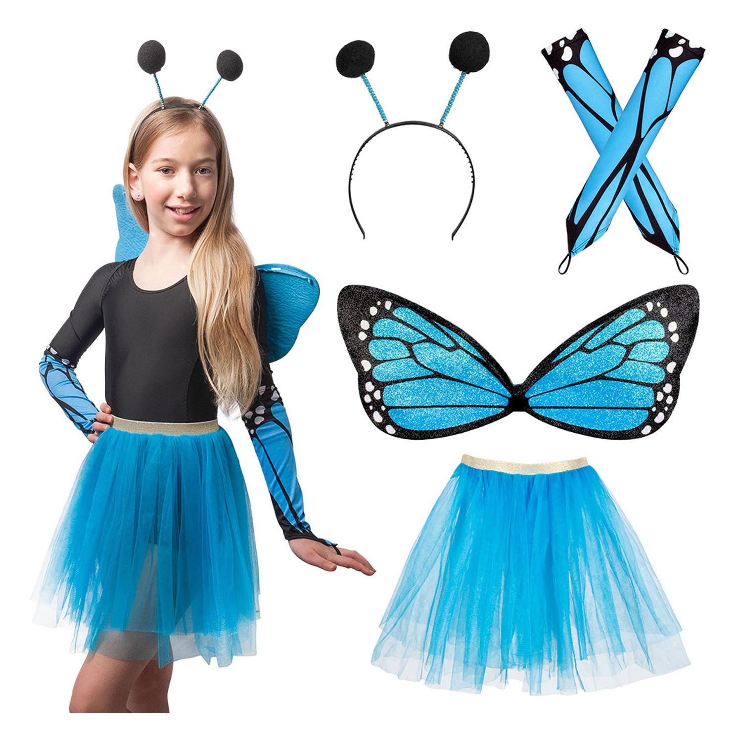 Boland butterfly costume set blue