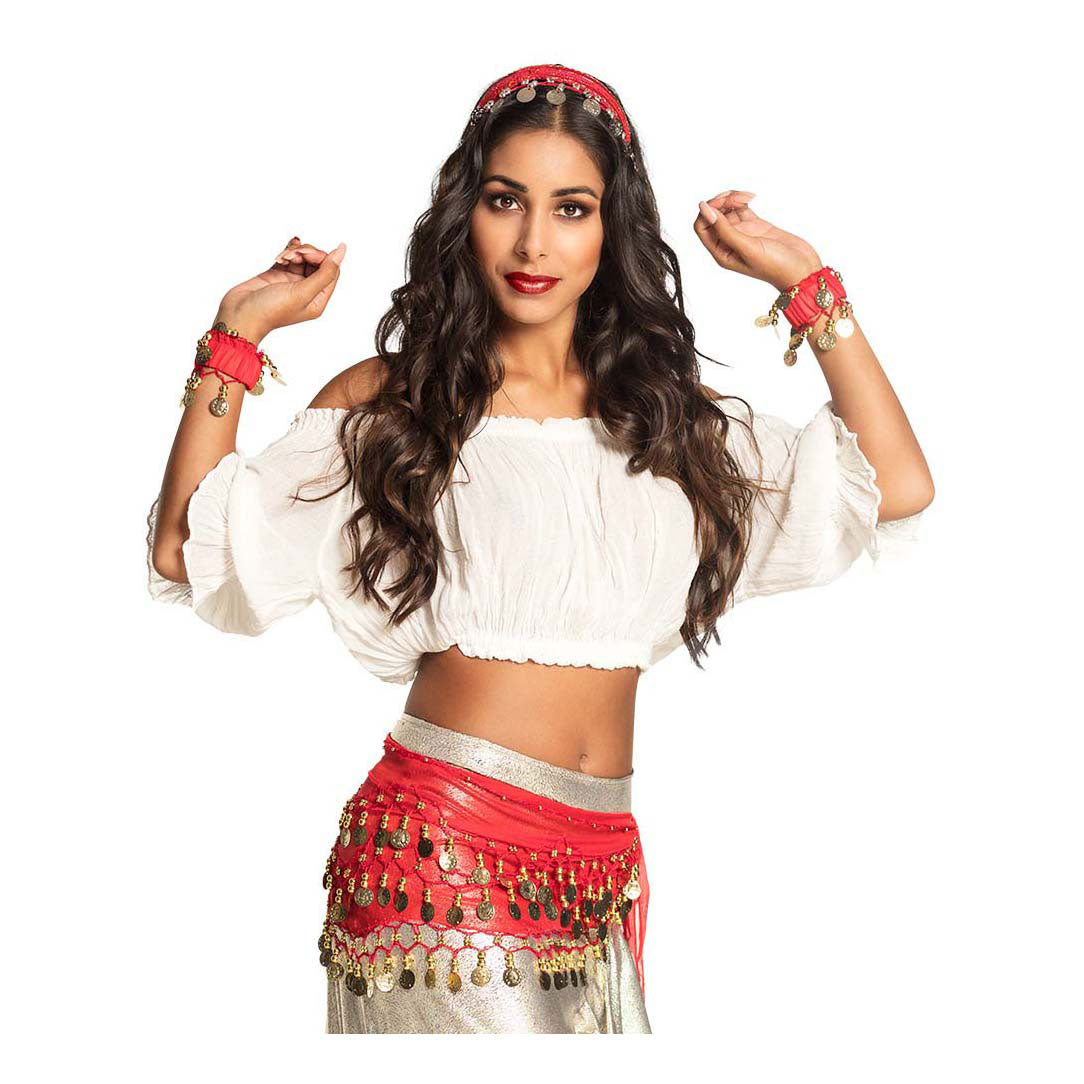 Boland belly dance set rood, 3dlg.