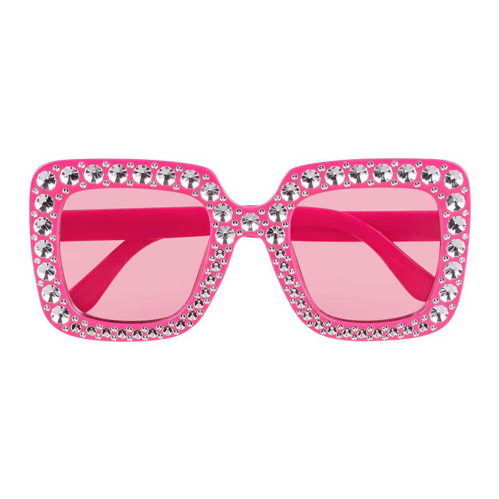 Boland partybril blingbling felroze