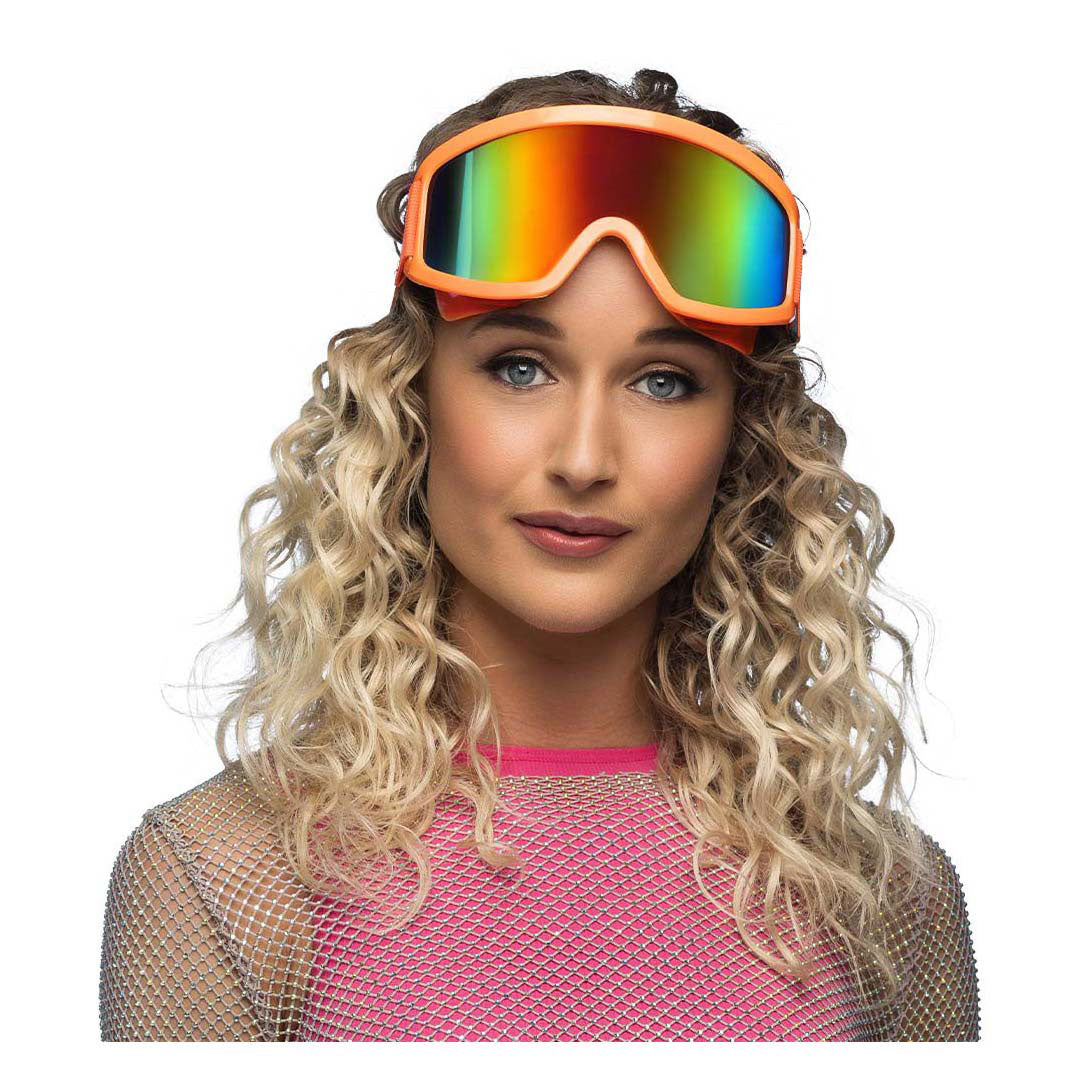 Boland party skibril neon oranje