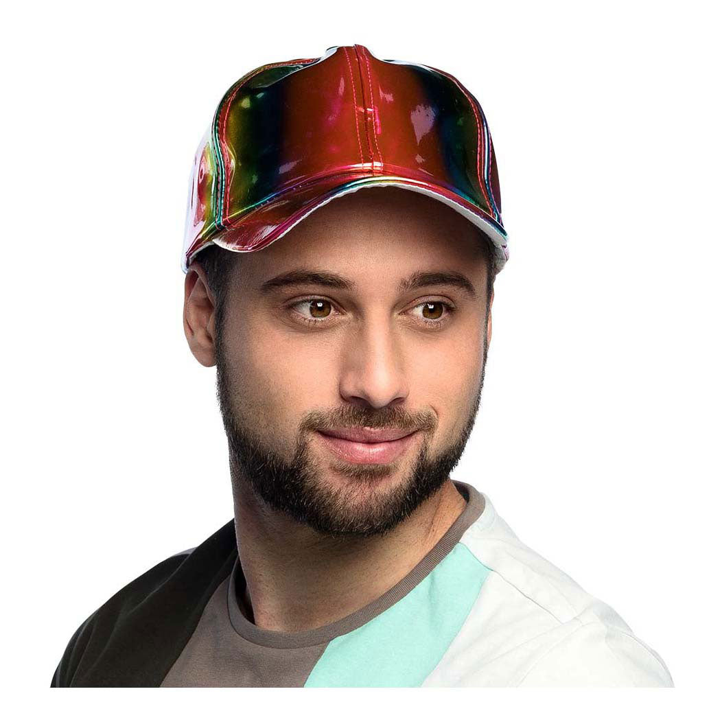 Boland pet holo regenboog verstelbaar