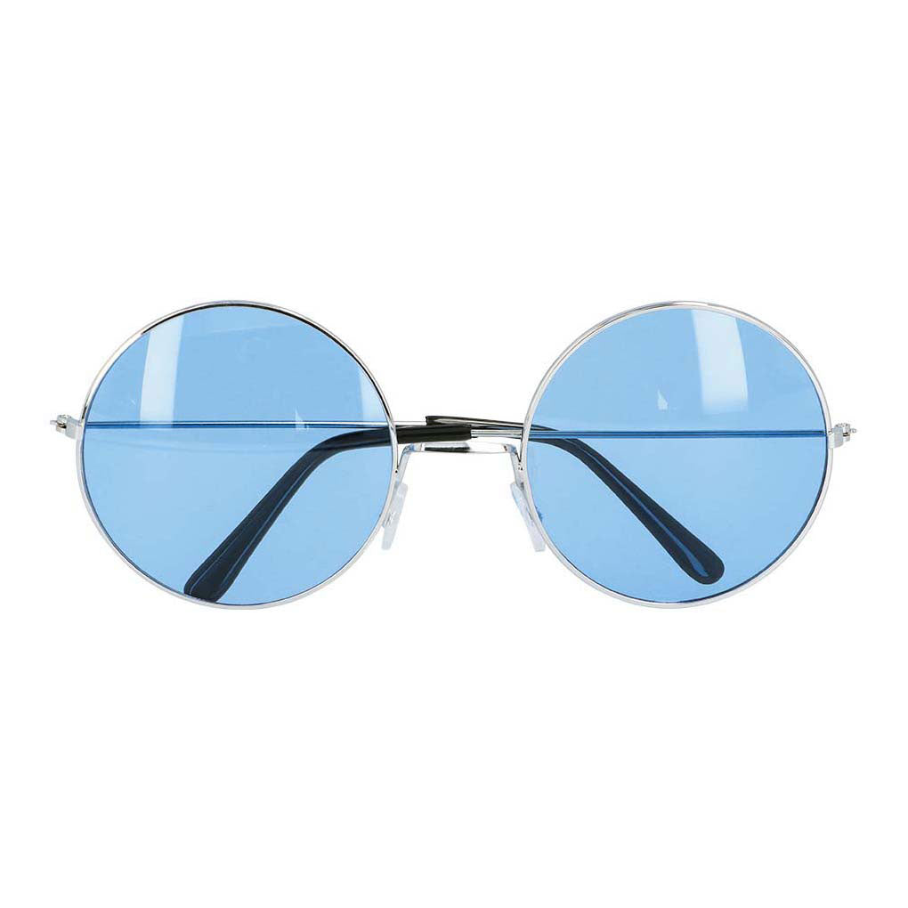 Boland partybril hippie xl blauw