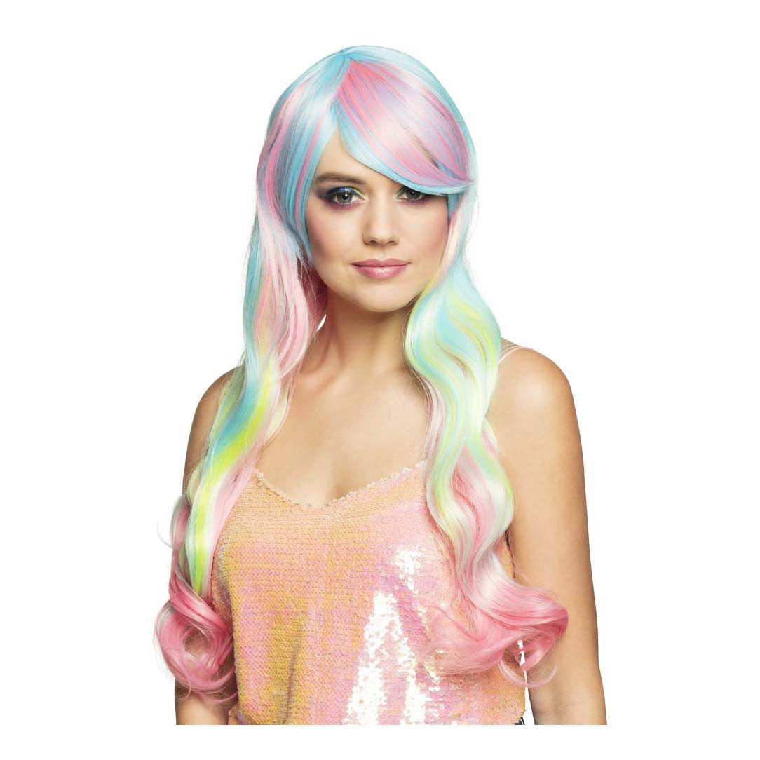 Boland gekleurde pruik hemel