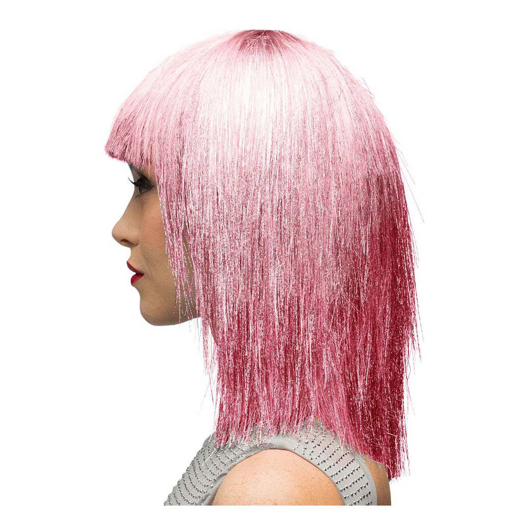 Boland pruik crazy roze