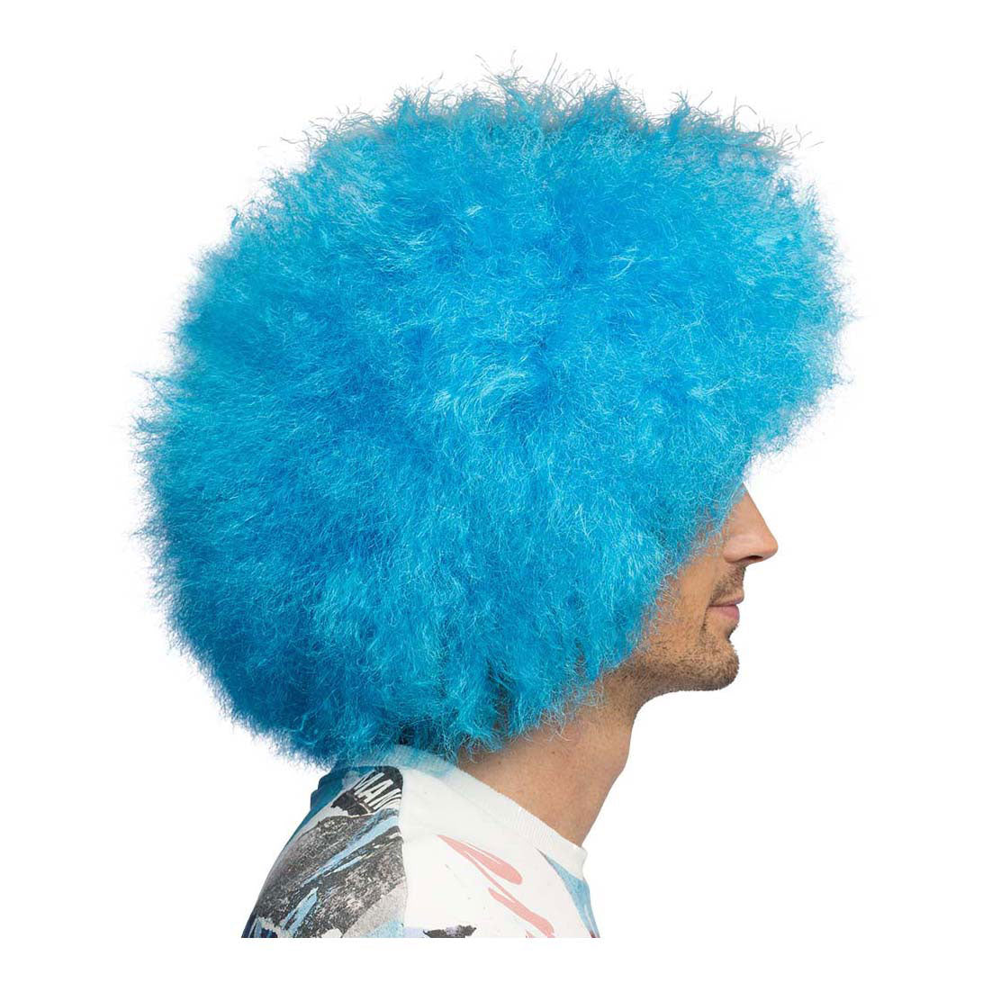 Boland pruik suiker neon blauw