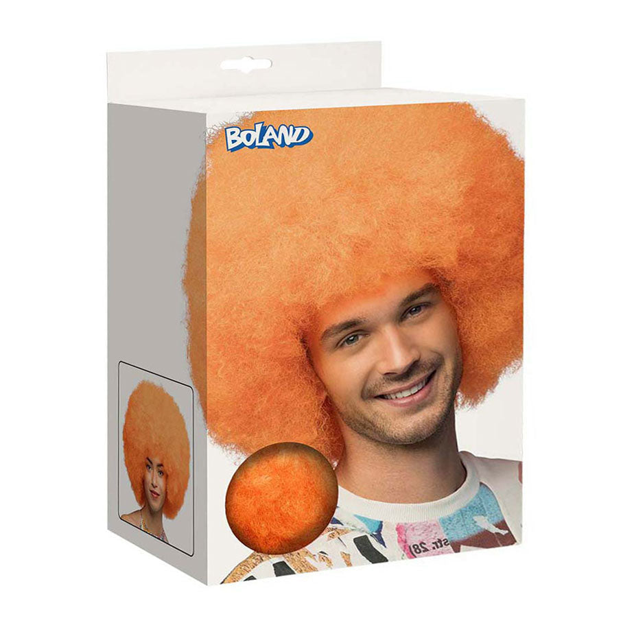Boland pruik suiker neon oranje