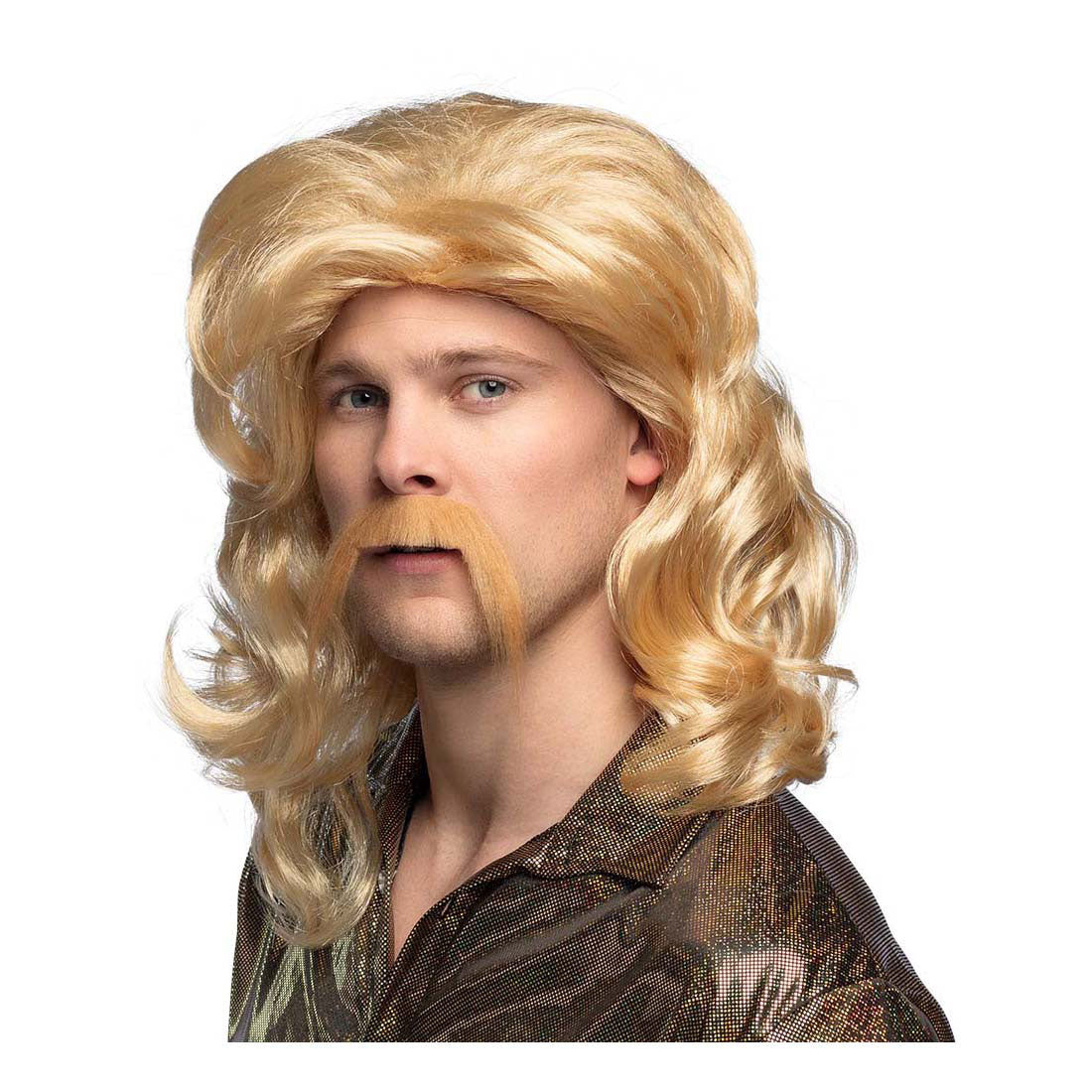 Boland pruik barry met snor