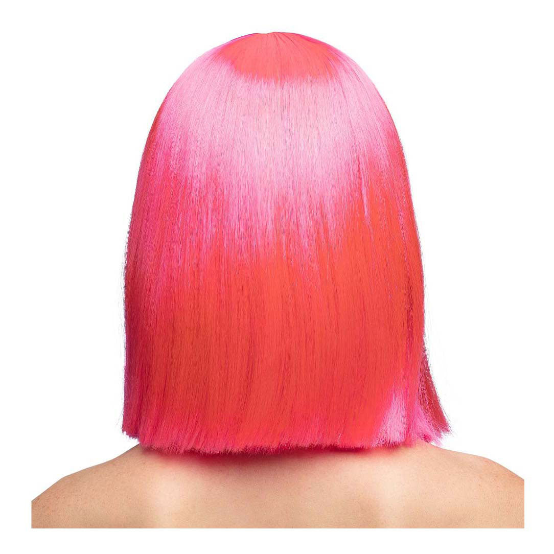 Boland pruik dans neon roze