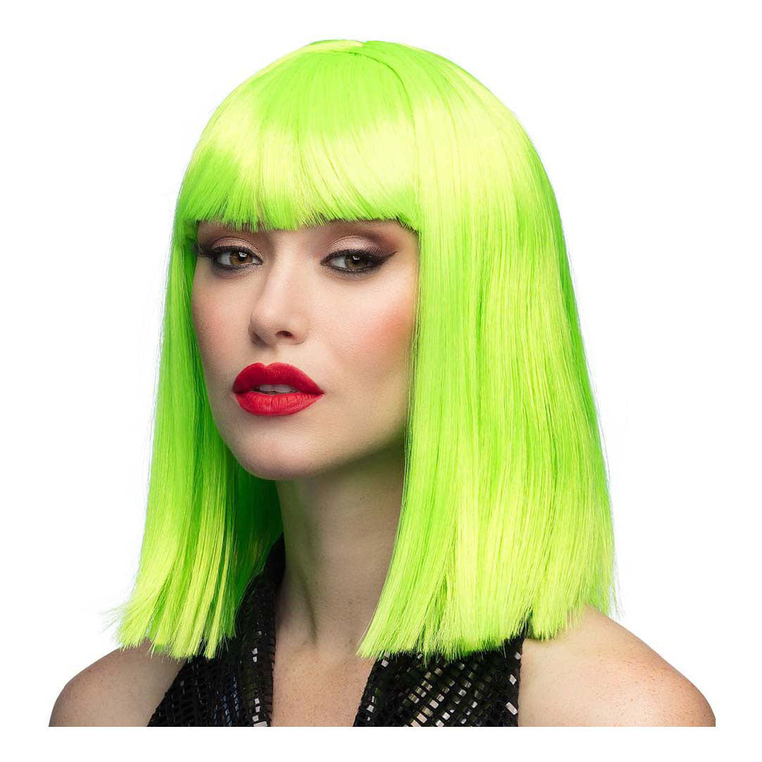 Boland pruik dans neon groen
