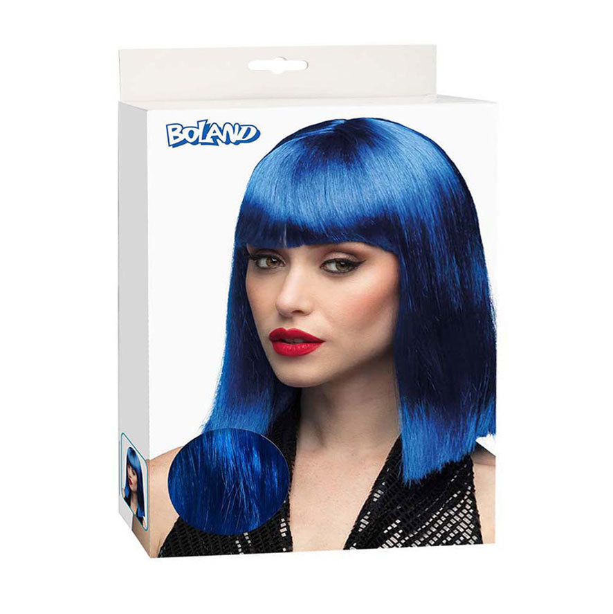 Boland pruik dans blauw