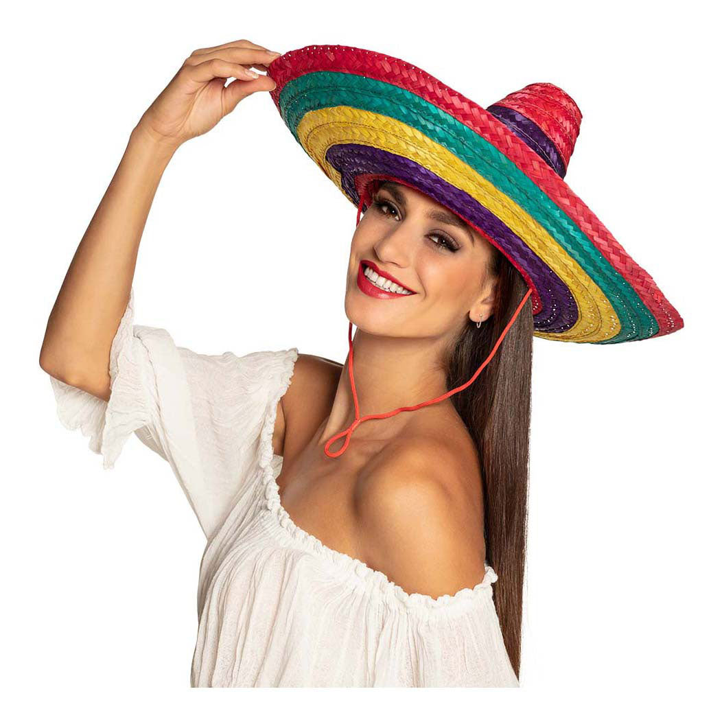 Boland gekleurde sombrero puebla, 49cm