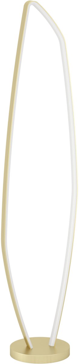 Eglo vallerosa vloerlamp - led - 128,5 cm - goud wit