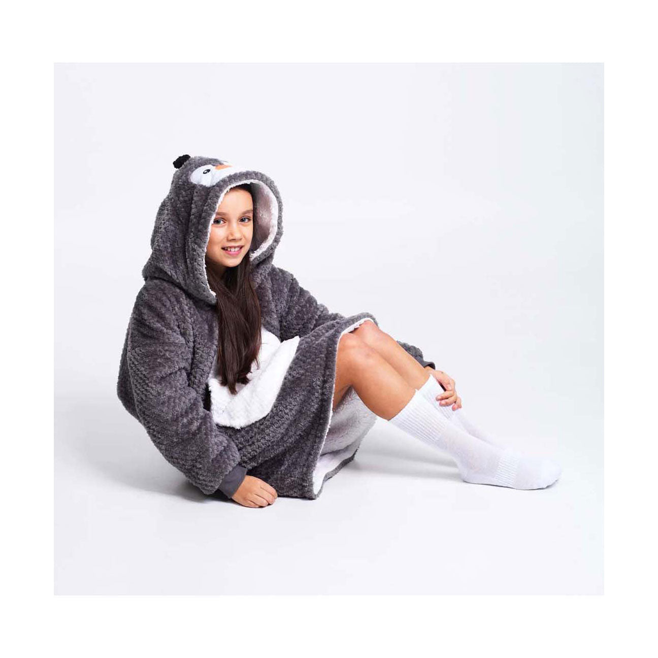 Noxxiez knuffel hoodie medium trui pinguin, tot 160cm