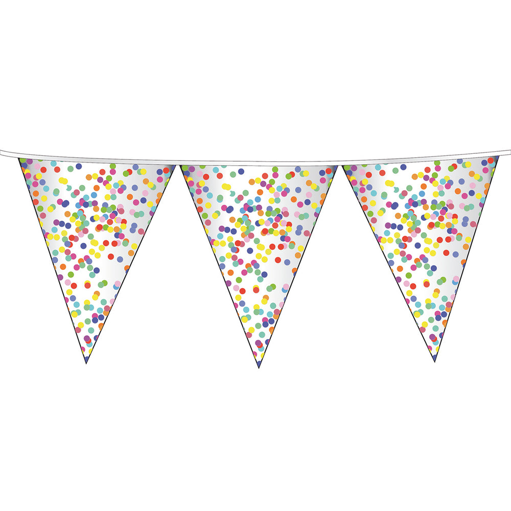 Haza whitebeard bunting confetti, 6mtr.