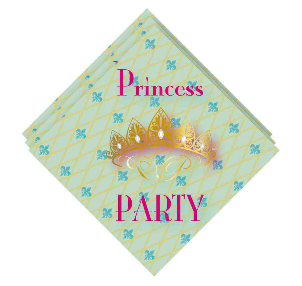 Haza Whitebeard Napkins Princess Party, 20 ct.