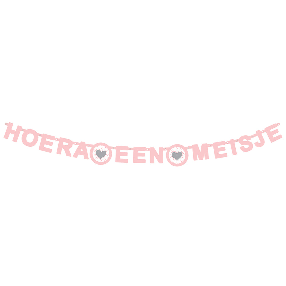 Haza whitebeard letter garland - hooray a girl