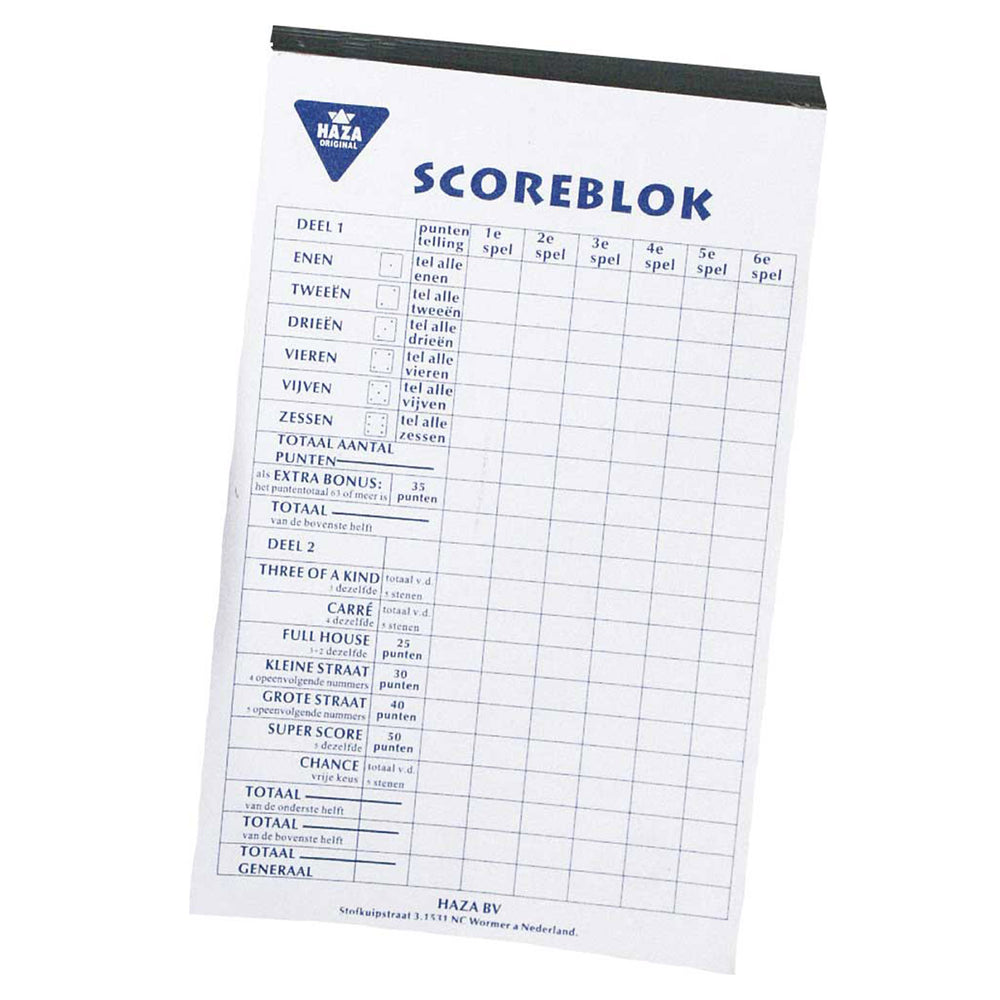 Haza Whitebeard Score Pad, 250 sheets
