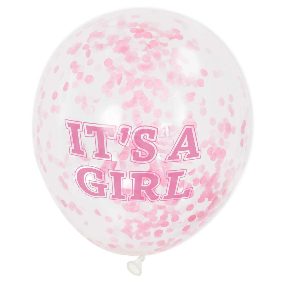 Haza Whitebeard confetti balloons girl, 6 pc.