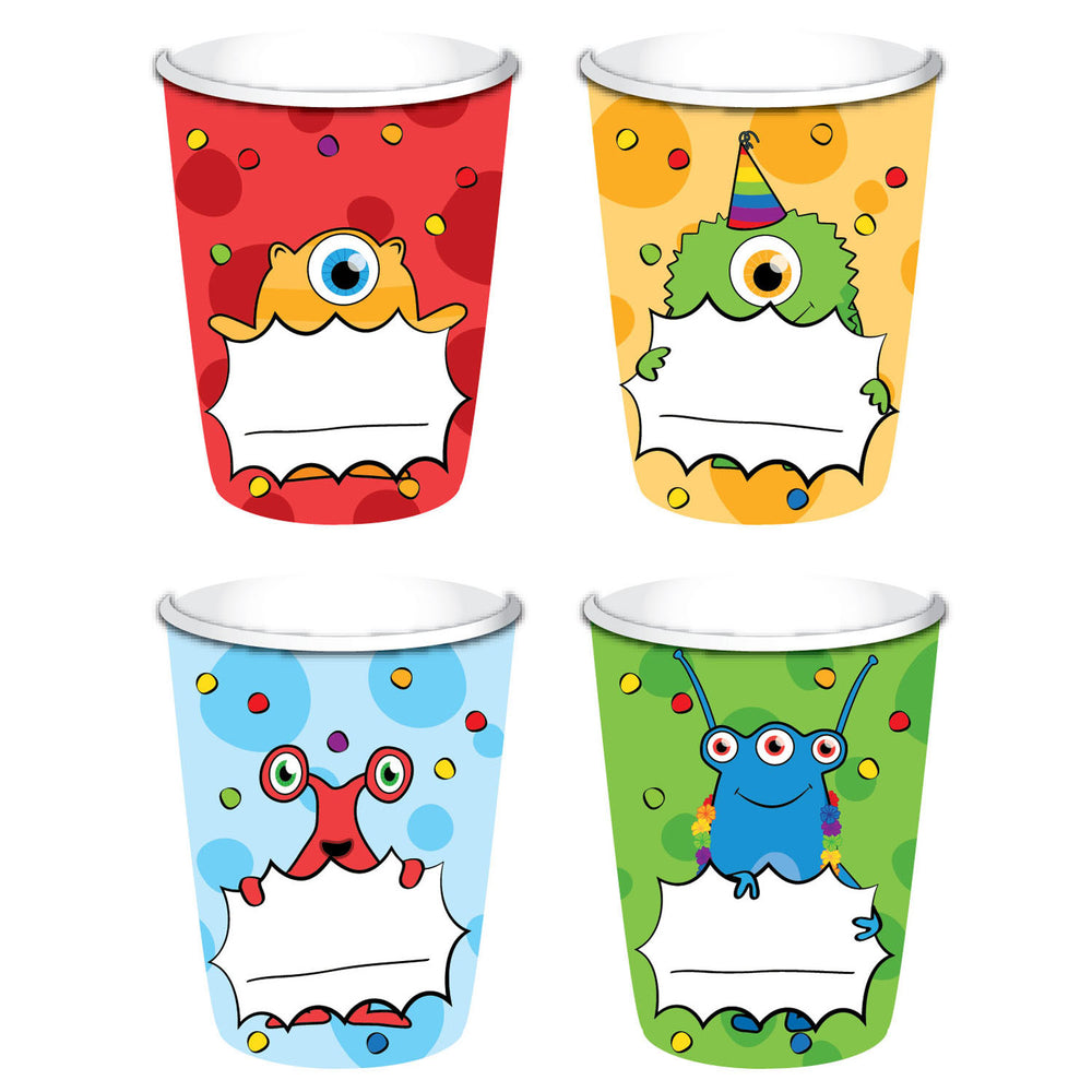 Haza Whitebeard cups monster party, 8pcs.