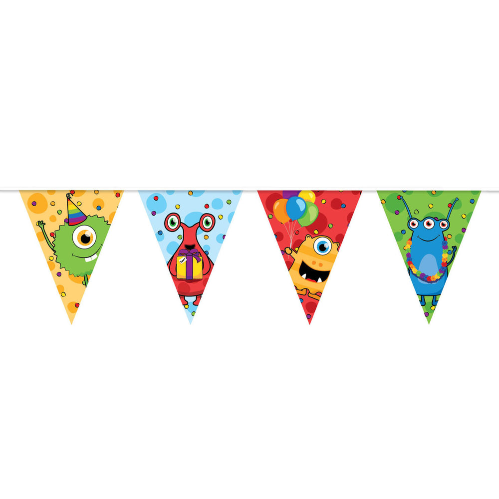 Haza Whitebeard flag bunting monster party, 10mtr.