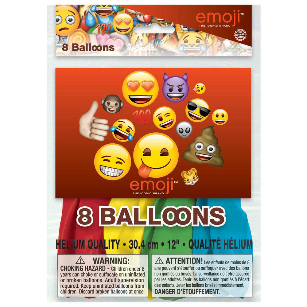Haza whitebeard balloons emoji, 8pc.