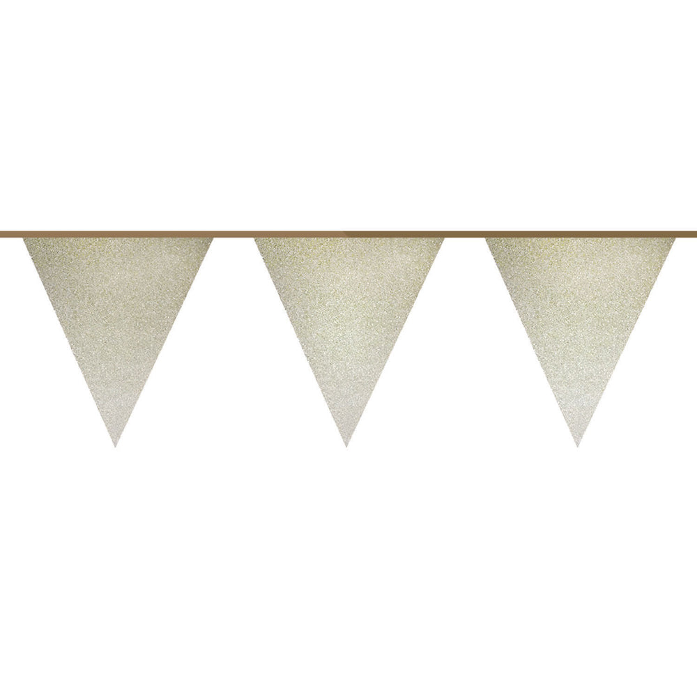 Haza Whitebeard garland gold glitter, 6mtr.