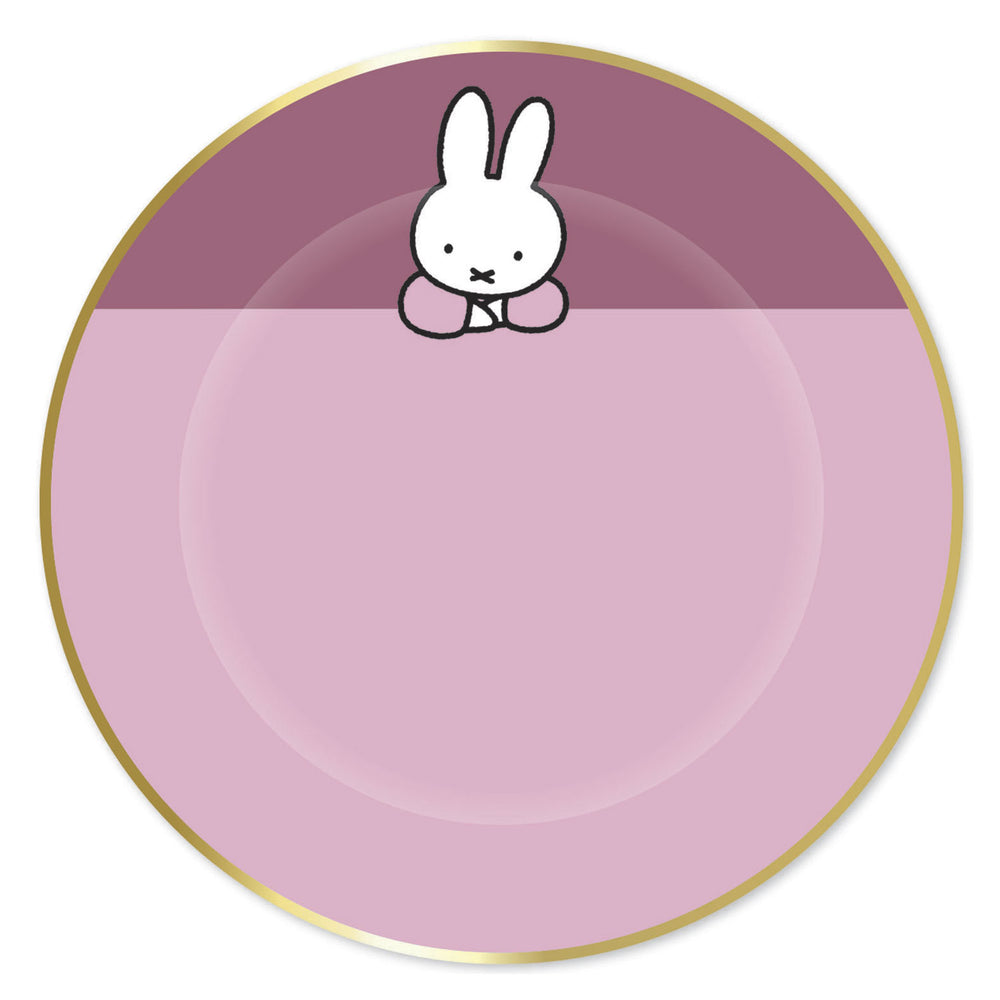 Haza whitebeard plates Miffy pink, 8pcs.