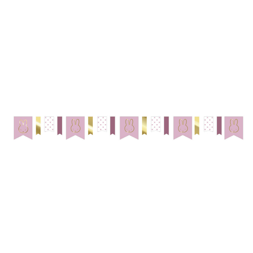 Haza white beard bunny garland pink, 4mtr.