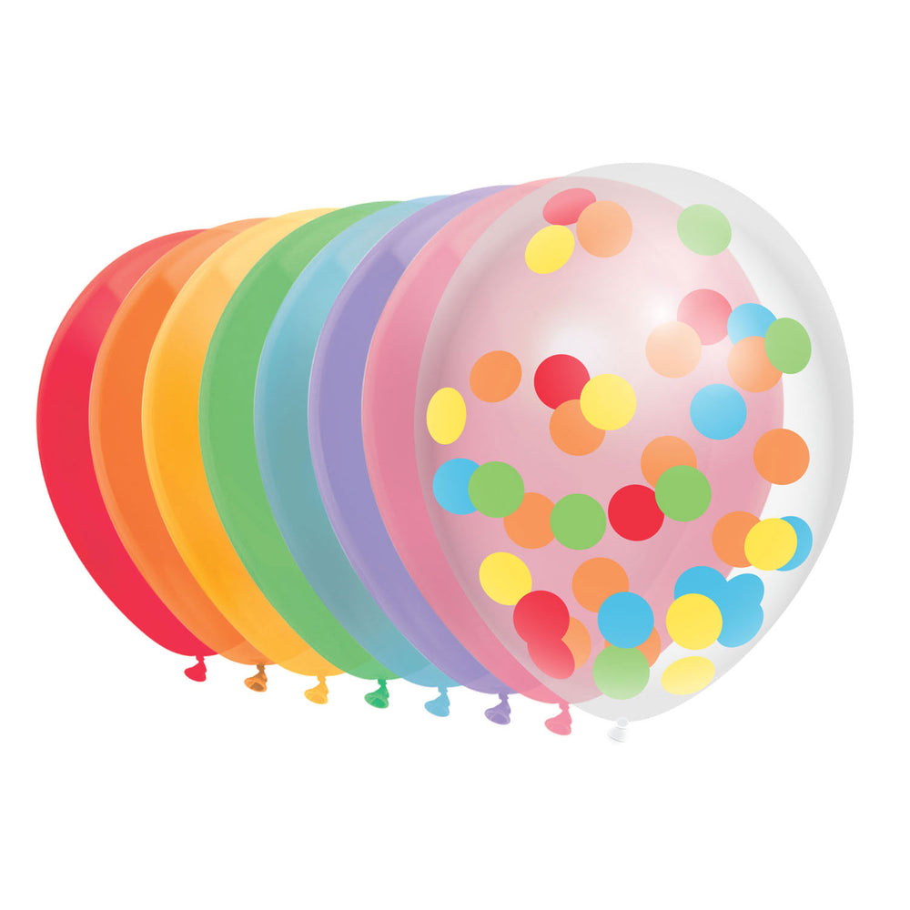 Haza Whitebeard Rainbow Balloons, 10 pc.