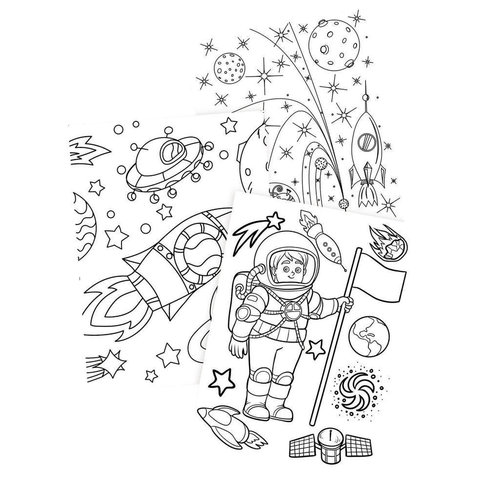 Haza Whitebeard coloring book space